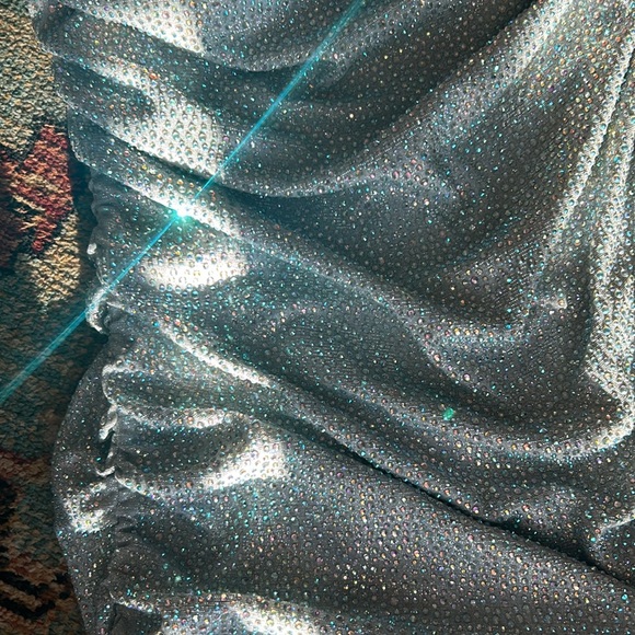 Embellished Silver Mini Dress - Picture 2 of 4